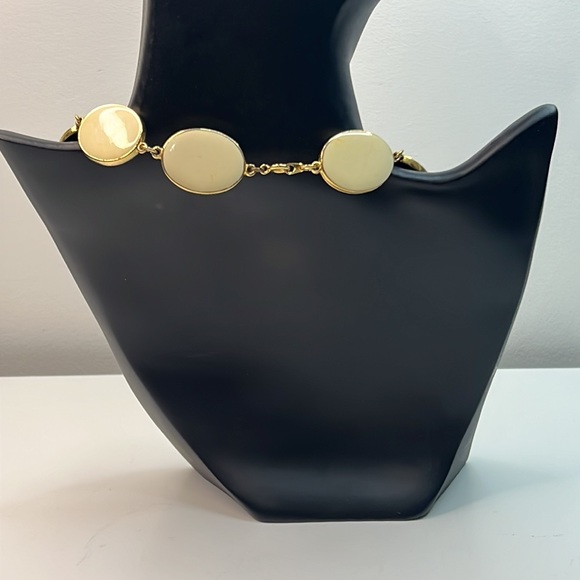 Vintage Cream Black Two Sided Necklace with Clip and Pierced Earrings Lot - Picture 5 of 16